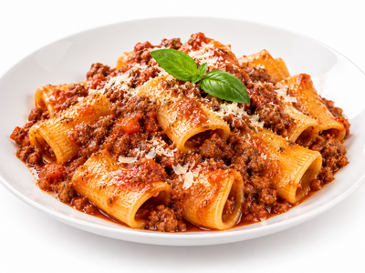 Paccheri al Ragù di Chianina - Paccheri mit Chianina-Ragù