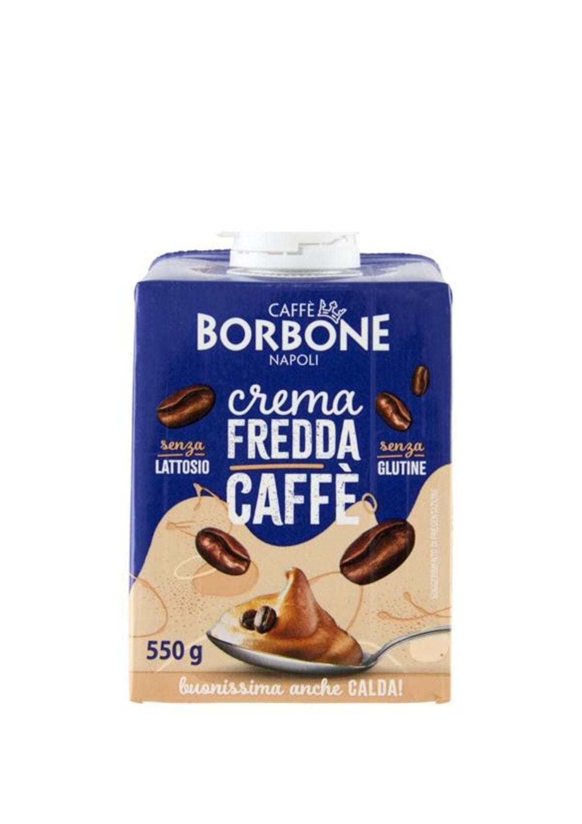 Caffè Borbone Crema Fredda Caffè (550g) Tetra Pak – trinkfertige laktosefreie Kaffeelotion & Dessertcreme