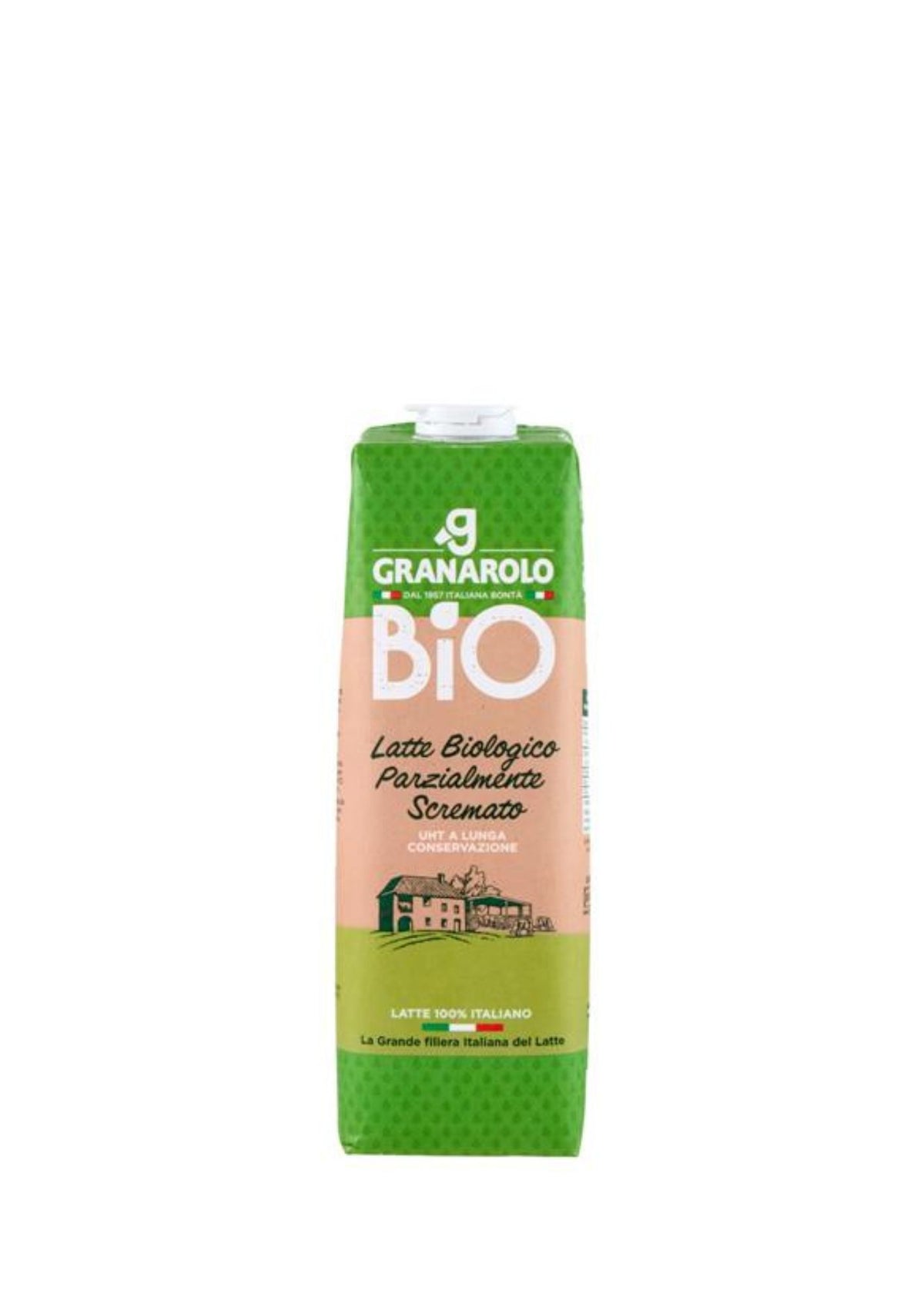 Granarolo Bio Haltbare Milch 1,5% Fett UHT Tetra Brik (1L) – italienische fettarme Bio-Milch Original