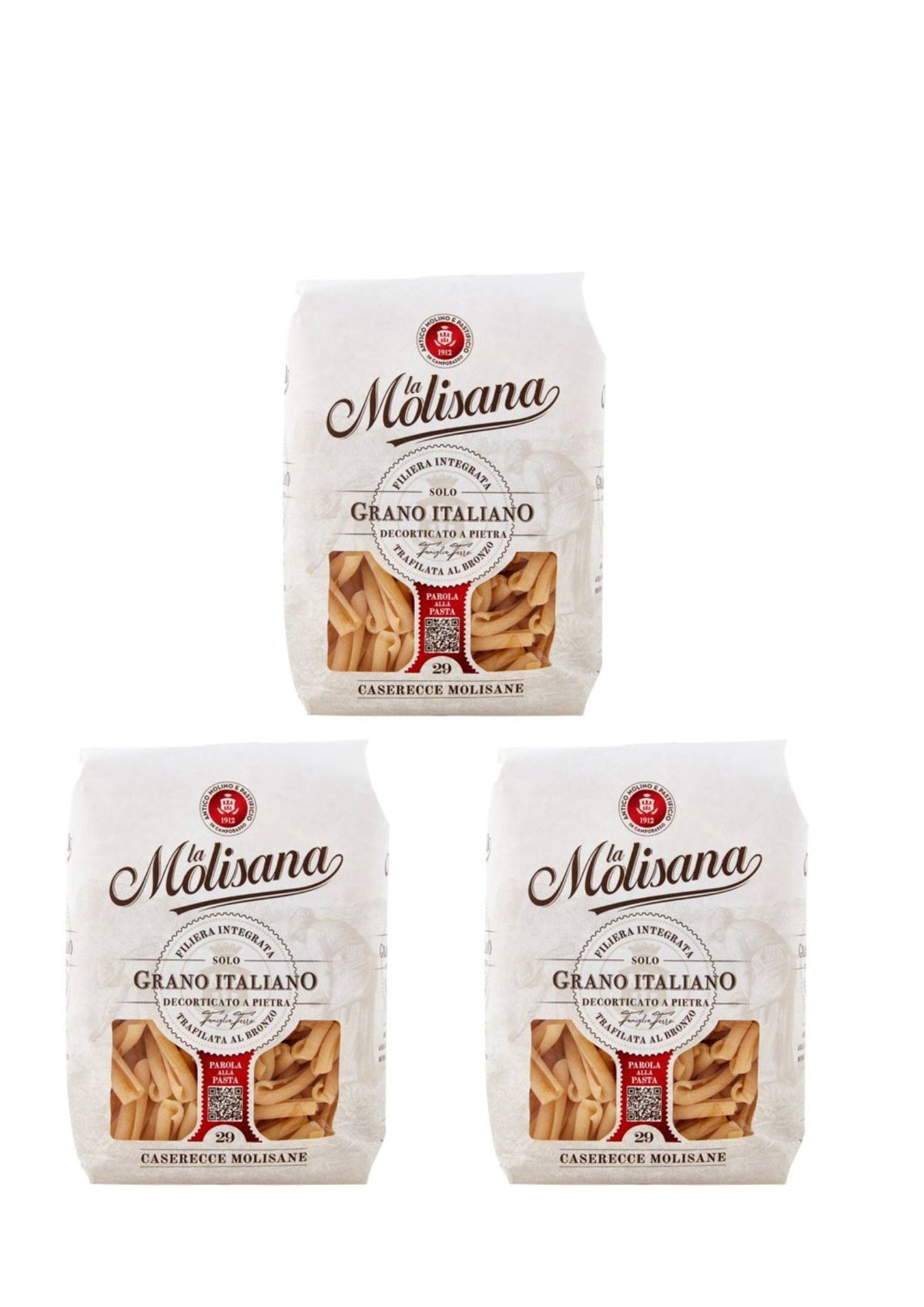 La Molisana Caserecce Molisane N° 29 (3 x 500g) – Pasta aus Molise – italienisch Original
