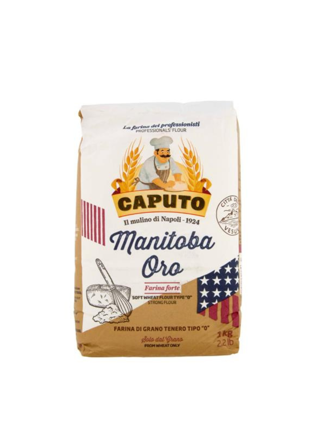 Caputo Manitoba Oro Farina di Grano Tenero Tipo "0" (1 kg) – italienisch Original