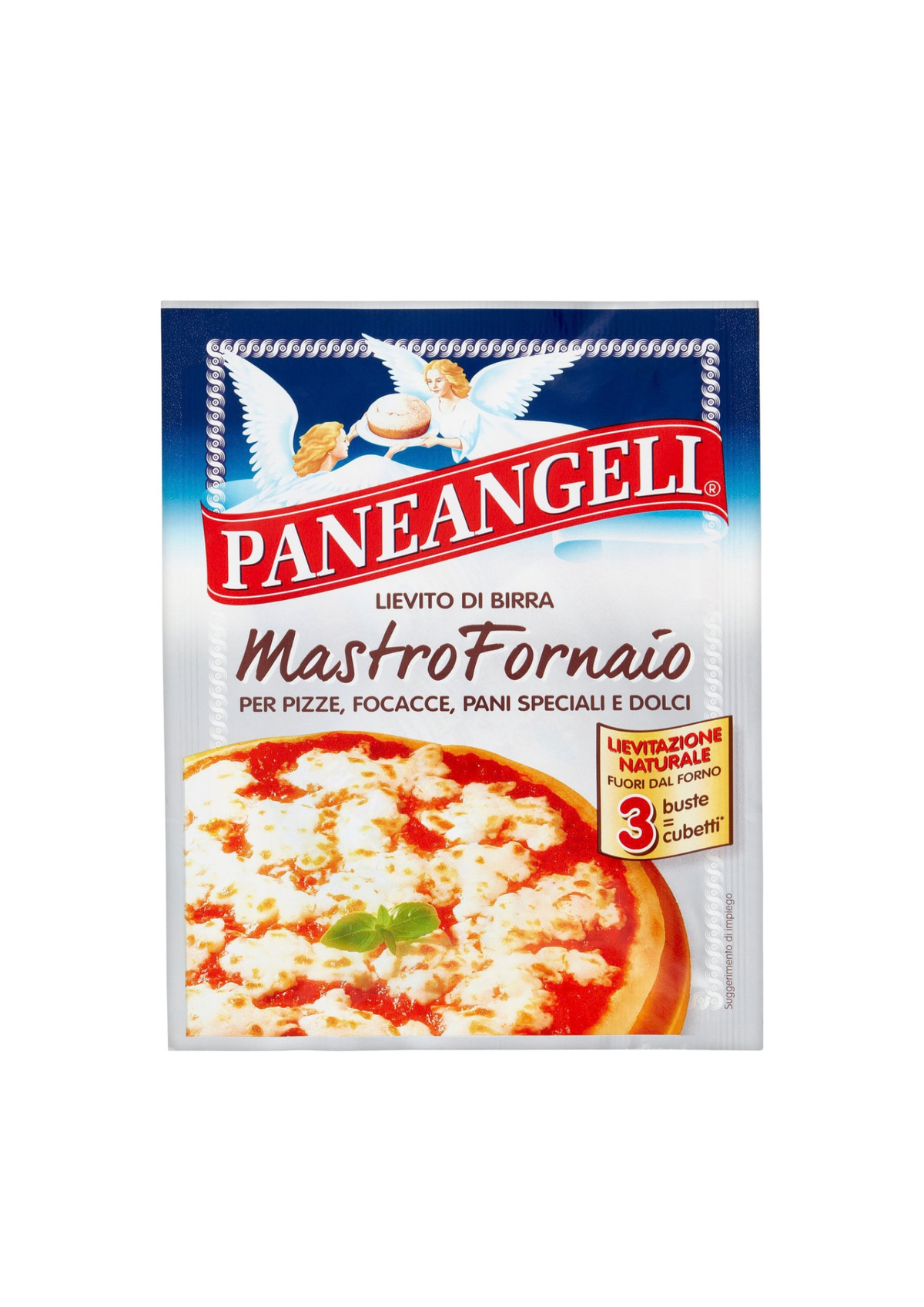 Paneangeli Trockenhefe Mastro Fornaio für Pizza und Brot (3 x 7 g) – italienisch Original