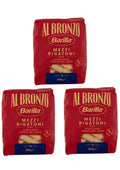 Barilla Al Bronzo Mezzi Rigatoni (3 x 500g) – Pasta aus der Emilia-Romagna – italienisch Original