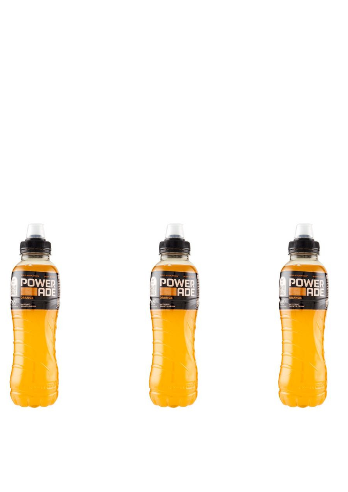 Powerade Sports Orange (3er-Pack / 3 x 500ml) – Isotonisches Sportgetränk mit Elektrolyten & Vitamin B6 – italienisch Original