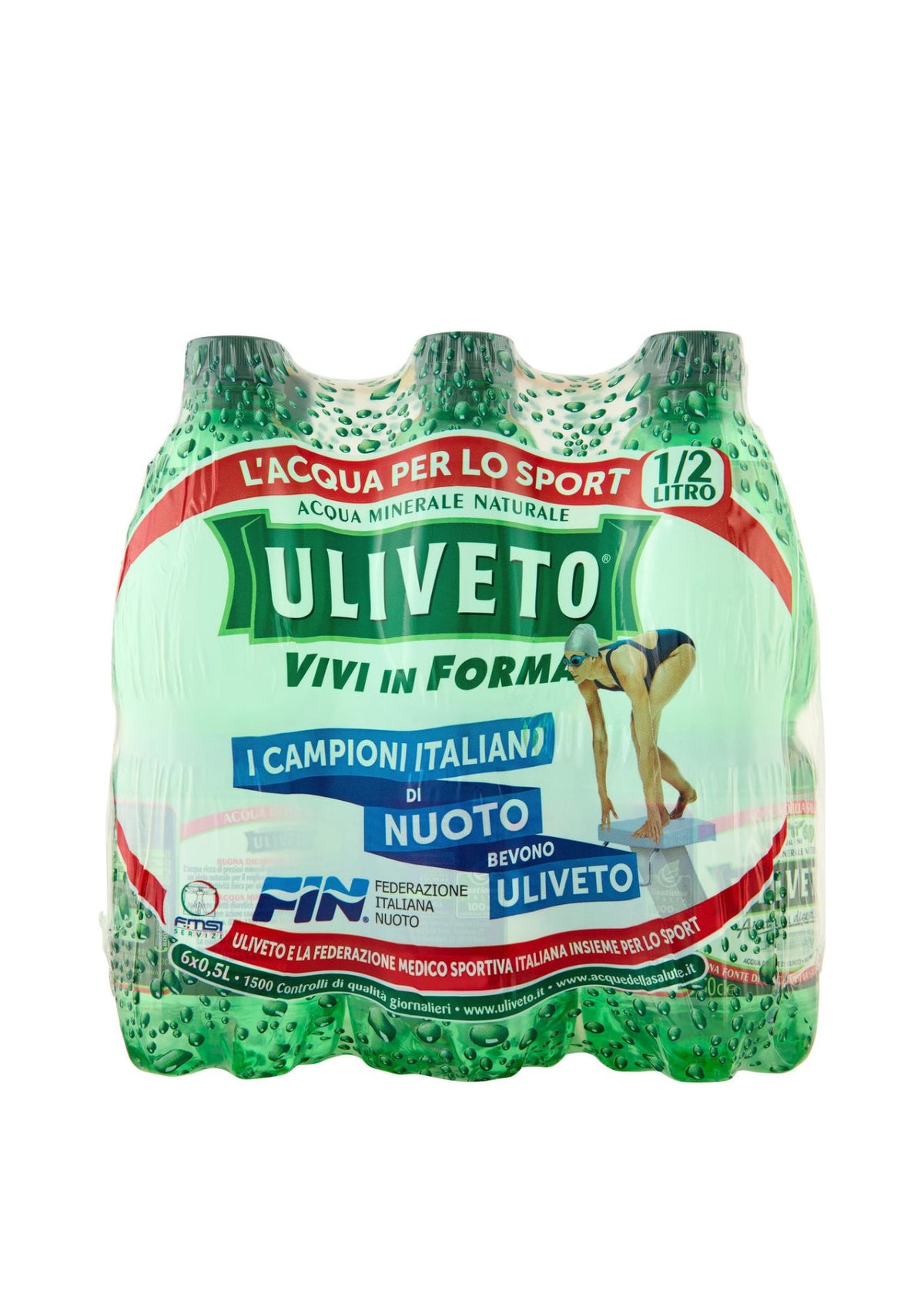 Uliveto Mineralwasser mit Kohlensäure (6 x 0,5L PET) – italienisch Original