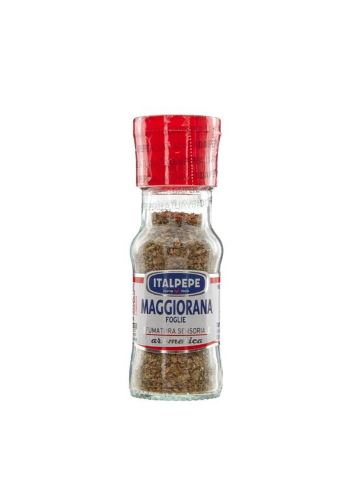 Italpepe Maggiorana Foglie (7g) – Getrocknete Majoranblätter gerebelt im Glasstreuer – italienisch Original