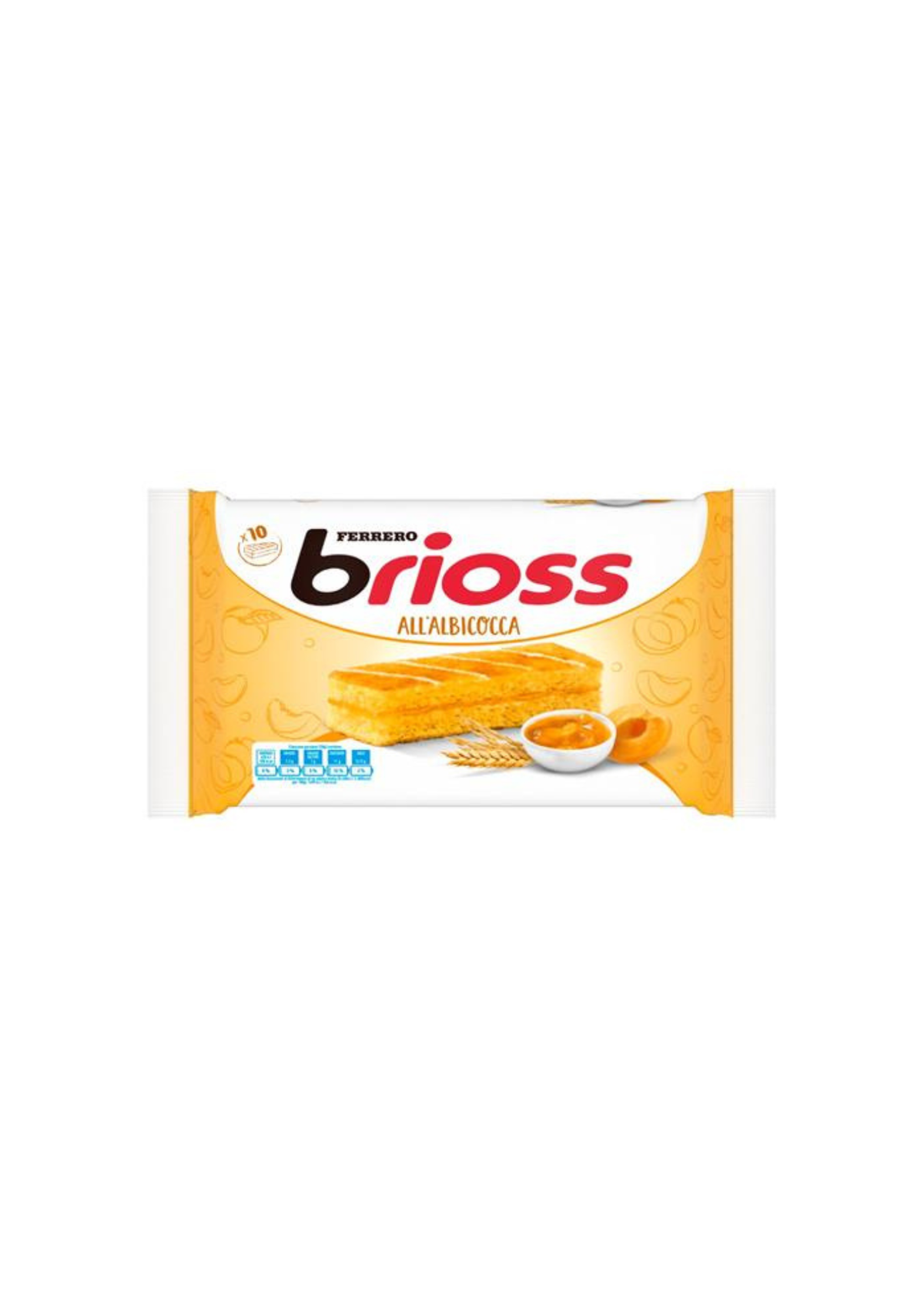 Ferrero Brioss Aprikose (10er-Pack) - 10x28g – italienisch Original