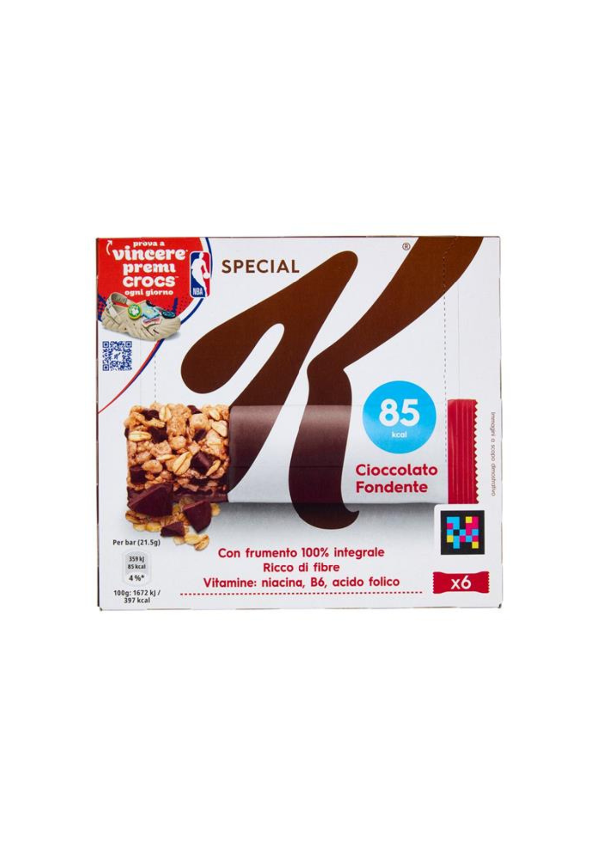 Kellogg's Special K – Vollkorn-Riegel mit Cerealien und Zartbitterschokolade (6er-Pack) – 6 × 21,5 g