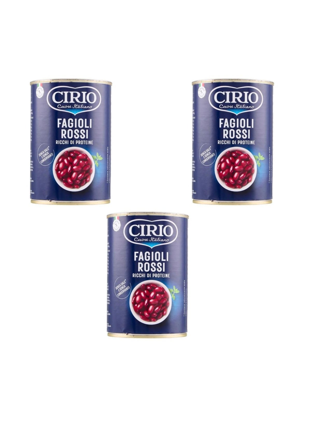 Cirio Rote Bohnen – italienisch Original – 3er-Pack – 3 × 400 g