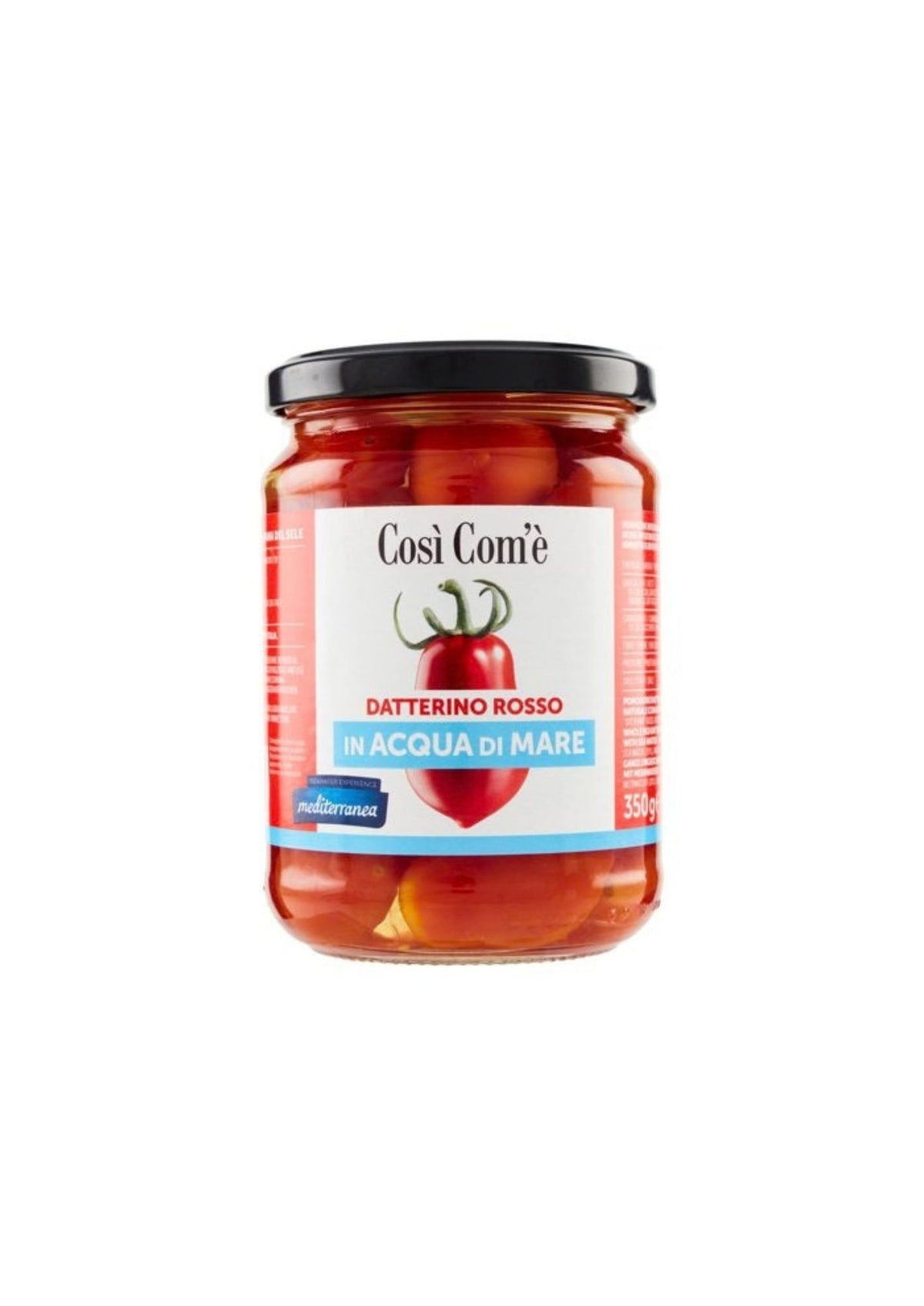 Così Com'è Rote Datteltomaten in Meerwasser – italienisch Original – 350 g