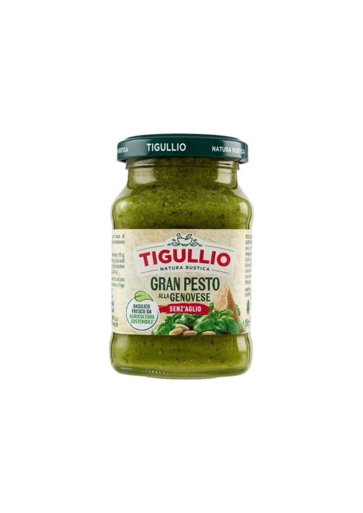 Tigullio Genuesisches Basilikum-Pesto ohne Knoblauch – italienisch Original – 190 g