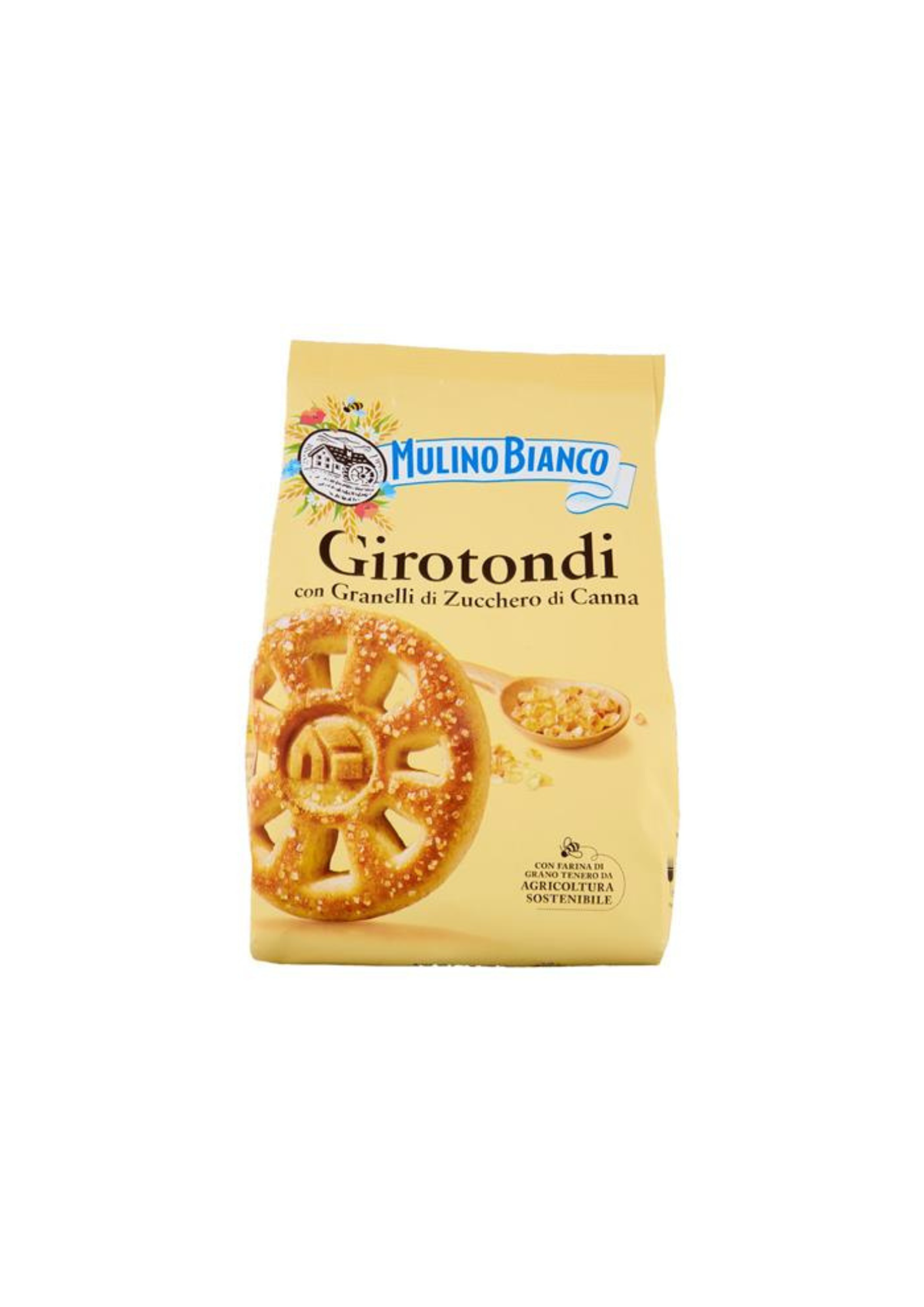 Mulino Bianco Girotondi – Mürbeteigkekse mit braunem Zucker – italienisch Original – 1 × 350 g