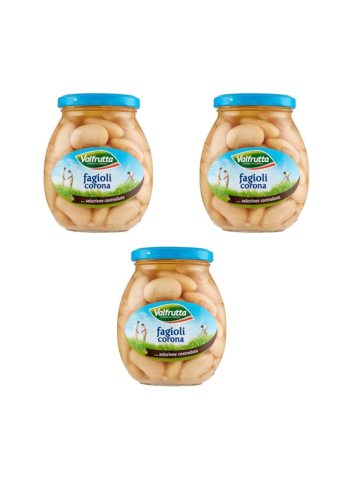 Valfrutta Corona-Bohnen – italienisch Original – 3er-pack - 3 x 360 g