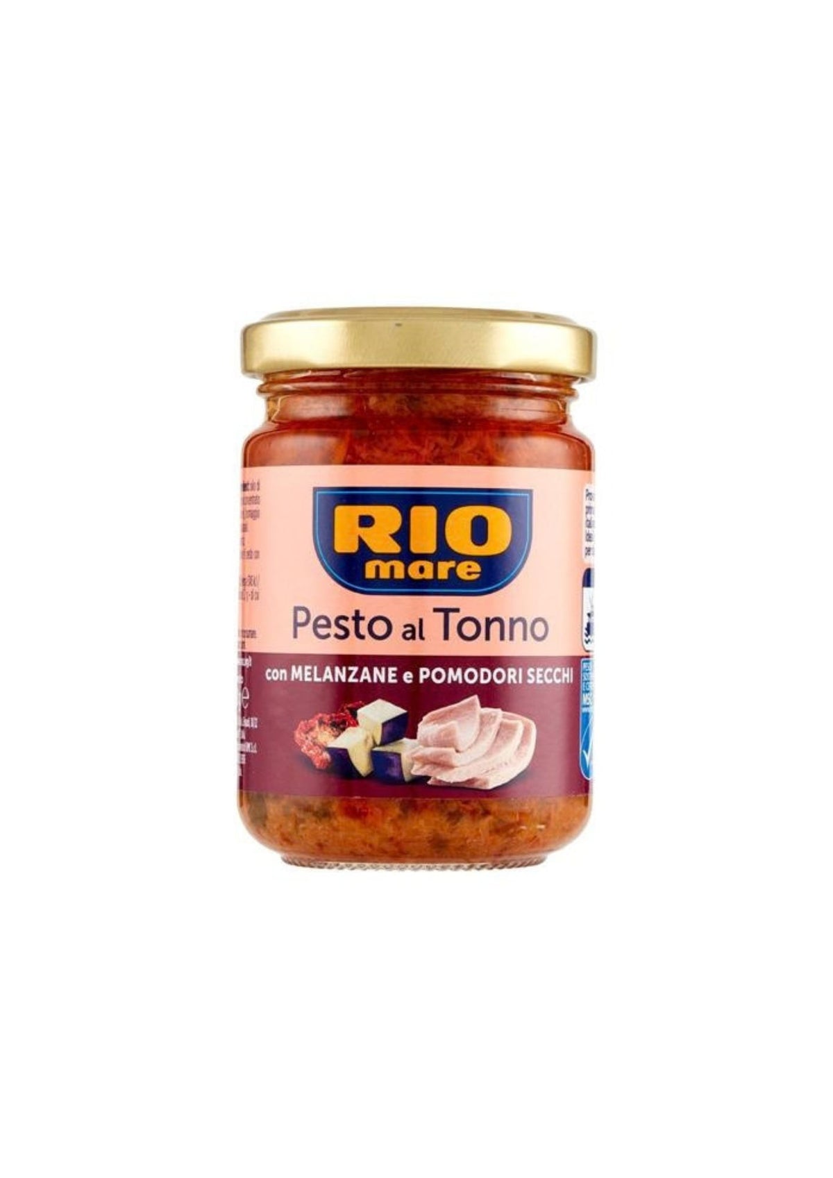 Rio Mare Pesto al Tonno – Thunfisch-Pesto mit Auberginen und getrockneten Tomaten – italienisch Original – 130 g