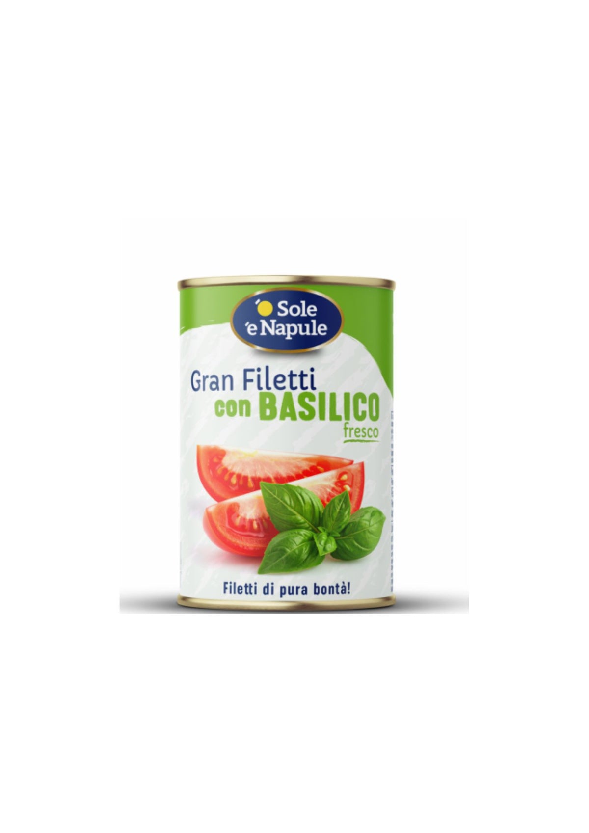 O' Sole 'e Napule Tomatenfilets mit Basilikum – italienisch Original – 3er-Pack – 3 × 400 g