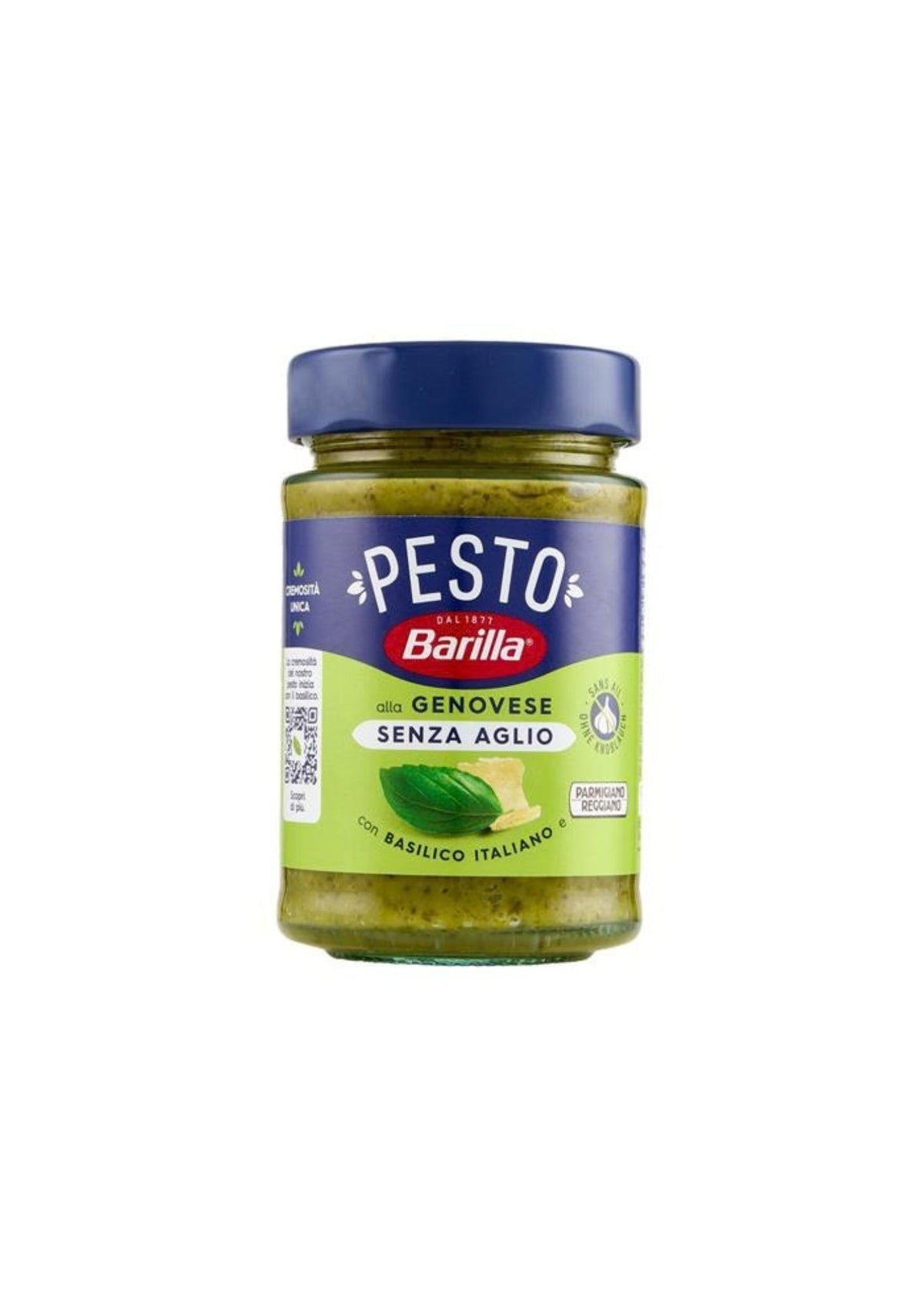 Barilla Genuesisches Basilikum-Pesto ohne Knoblauch – italienisch Original – 190 g