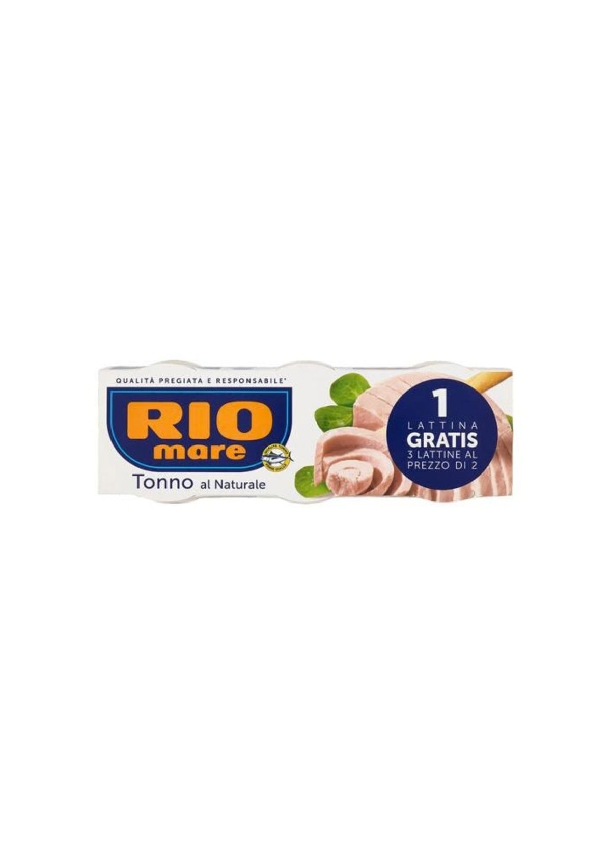 Rio Mare Thunfisch natur – italienisch Original – 3er-Pack – 3 × 80 g (2 + 1 gratis)