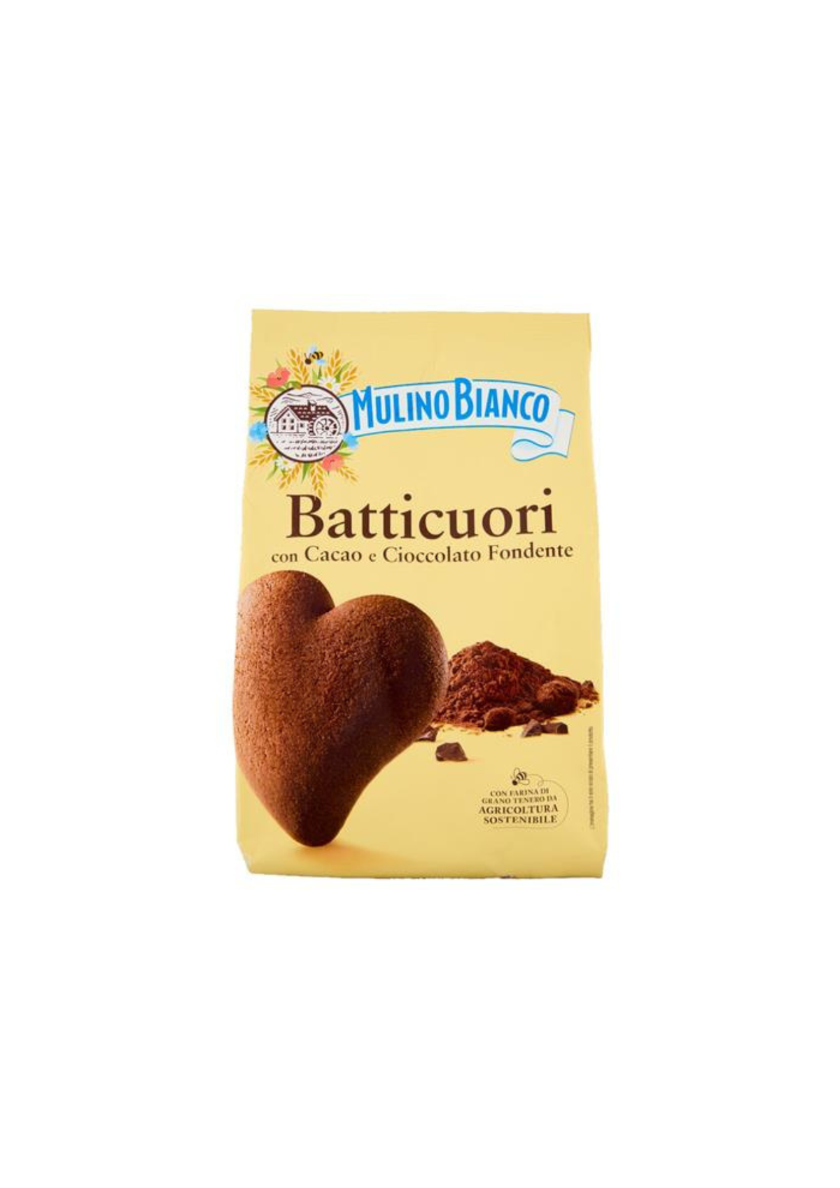 Mulino Bianco Batticuori – Kakaokekse mit Zartbitterschokolade – italienisch Original – 1 × 350 g