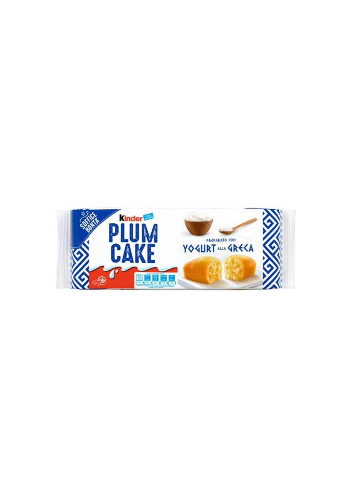 Kinder Plumcake – Weicher Kuchen mit cremigem griechischem Joghurt-italienisch Original- (6er-Pack) – 6 × 32 g