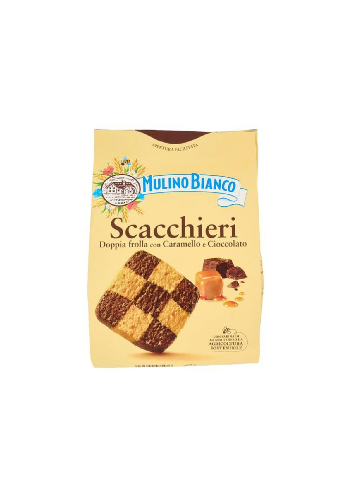 Mulino Bianco Scacchieri – Mürbeteigkekse mit Karamell und Schokolade – italienisch Original – 1 × 300 g