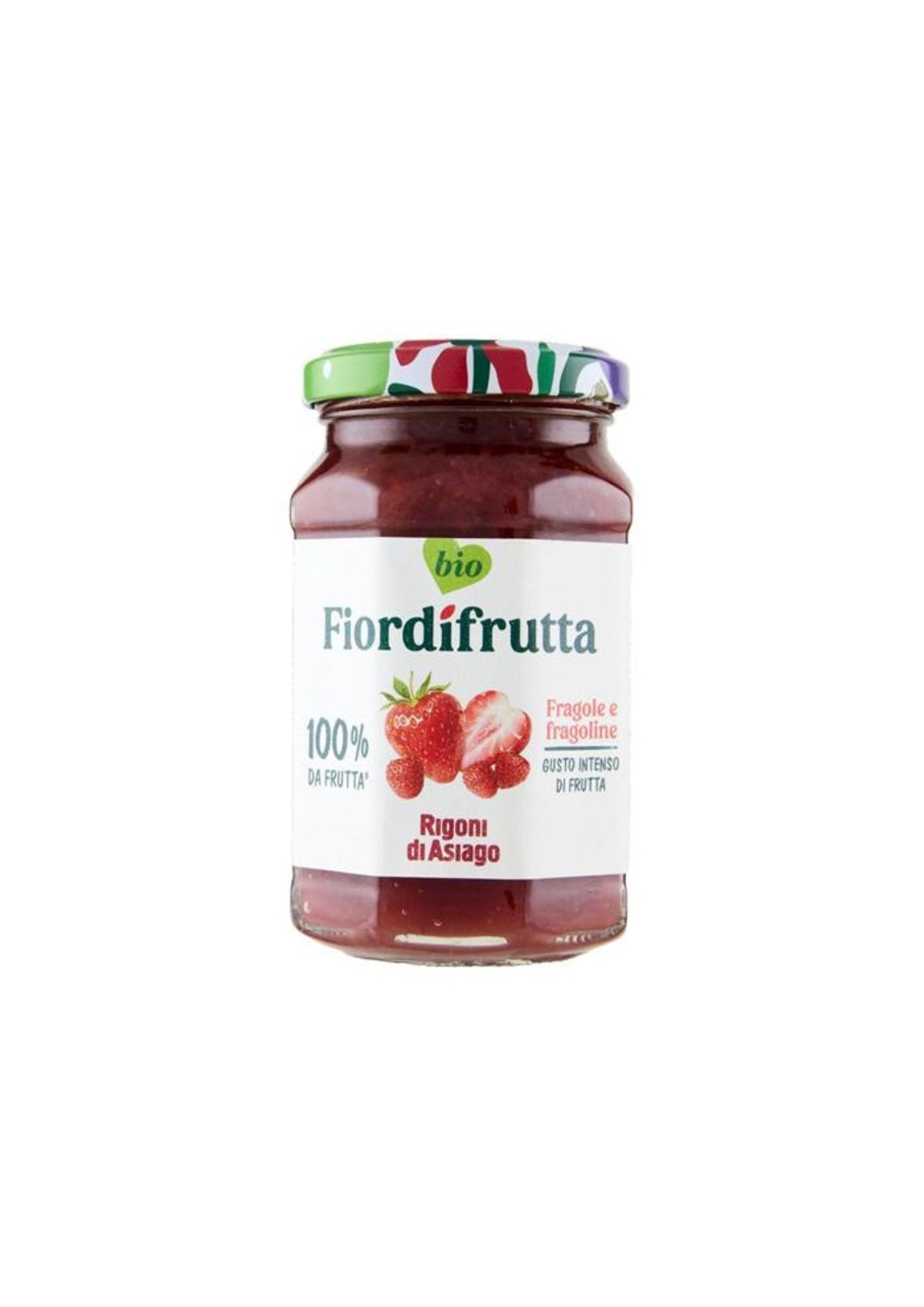 Rigoni di Asiago Fiordifrutta – Bio-Erdbeer-Fruchtaufstrich mit Walderdbeeren – italienisch Original – 1 × 250 g