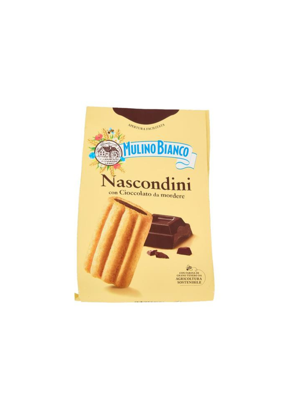 Mulino Bianco Nascondini – Mürbeteigkekse mit knackiger Schokolade – italienisch Original – 1 × 330 g