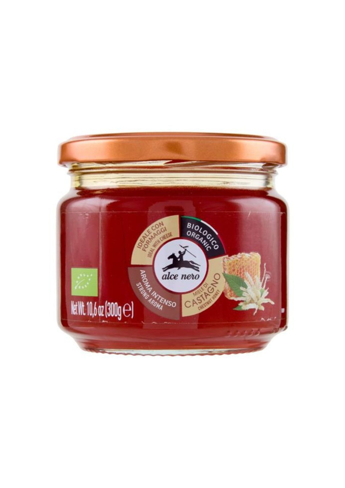 Alce Nero – Bio-Kastanienhonig – italienisch Original – 1 × 300 g