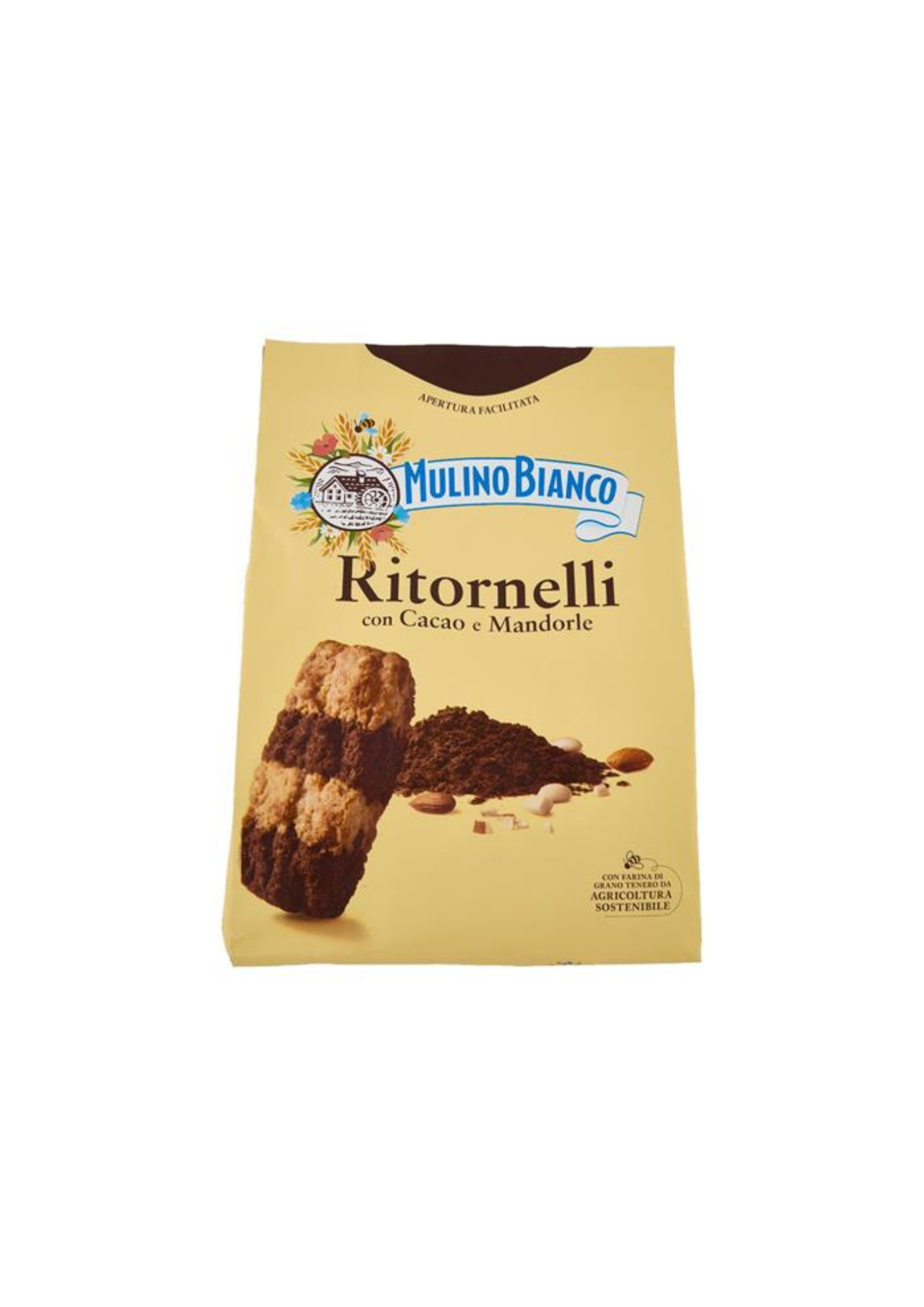 Mulino Bianco Ritornelli – Mürbeteigkekse mit Kakao und Mandeln – italienisch Original – 1 × 700 g