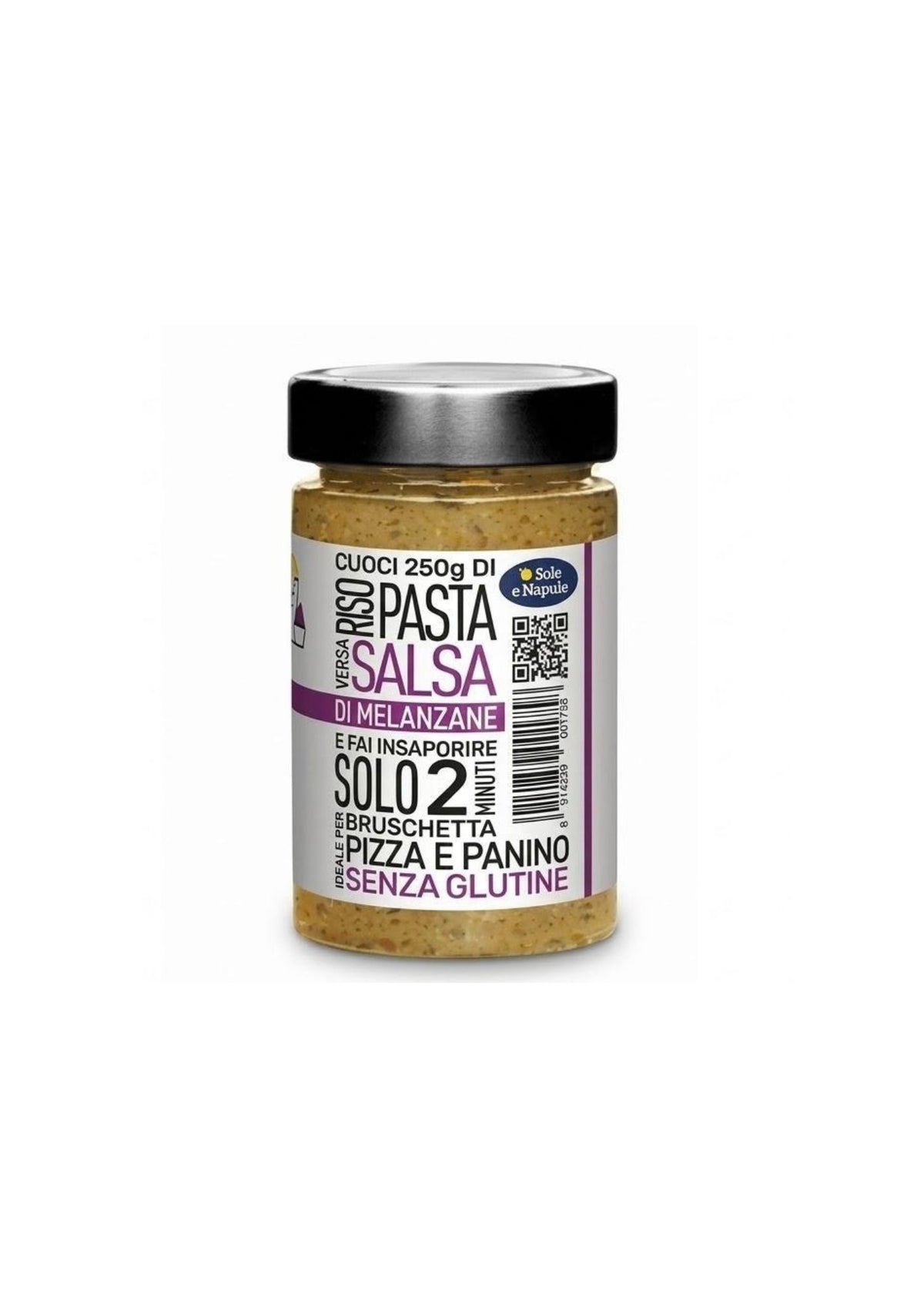 O' Sole 'e Napule Geröstete Auberginen-Sauce – italienisch Original – 190 g