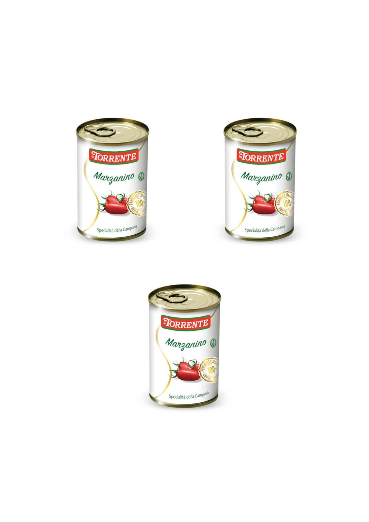 La Torrente Marzanino-Tomaten – italienisch Original – 3er-Pack – 3 × 400 g