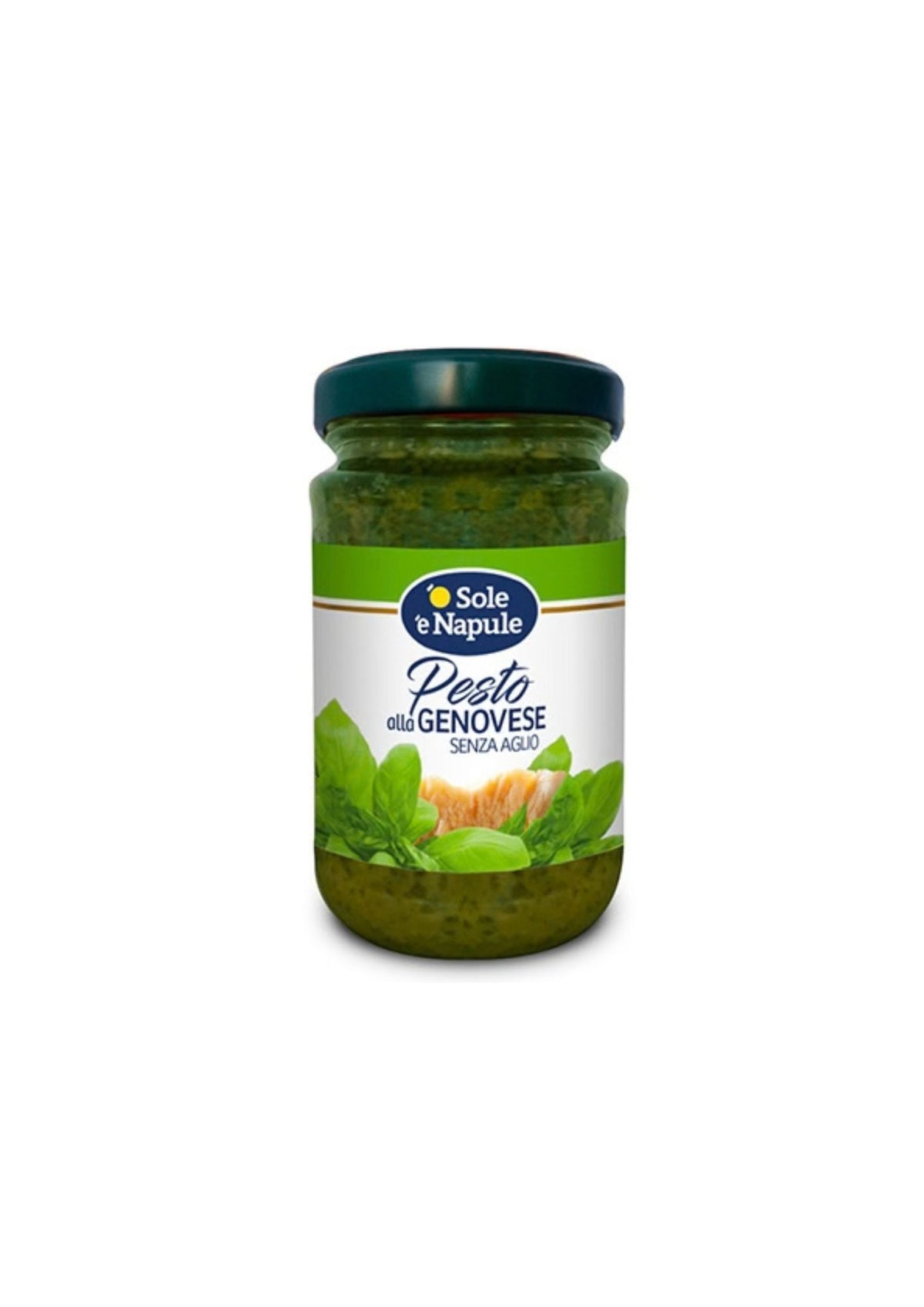 O' Sole 'e Napule Genuesisches Basilikum-Pesto ohne Knoblauch – italienisch Original – 190 g