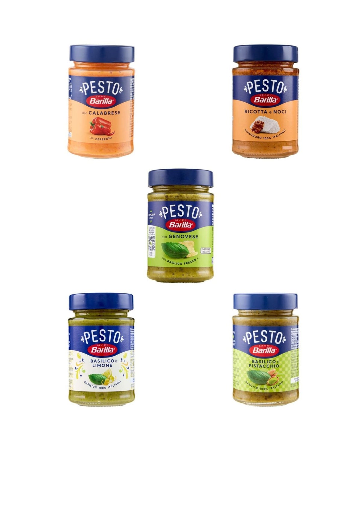 Chef Tasting Mix – Barilla Pesto Genussreise – 5er-Set – italienisch Original