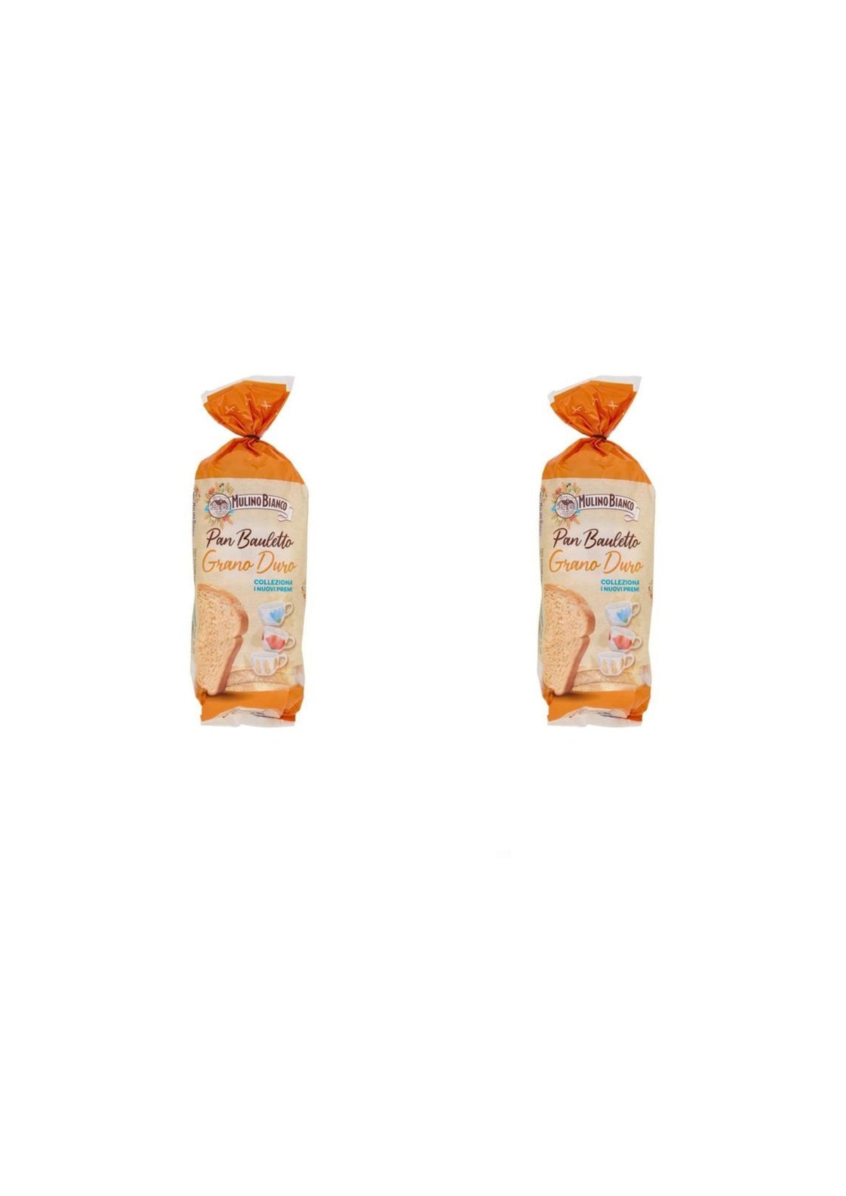 Mulino Bianco Pan Bauletto mit Hartweizengrieß – italienisch Original – 2er-Pack – 2 × 400 g