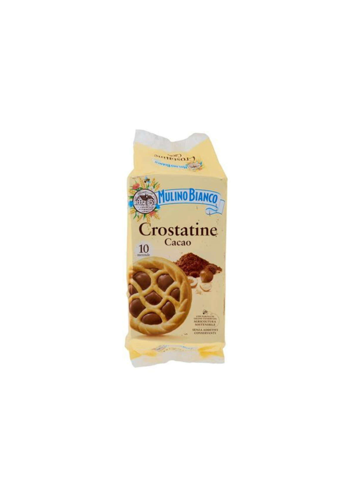Mulino Bianco – Kakao-Törtchen aus Mürbeteig mit Haselnuss-Kakao-Creme (10er-Pack) – italienisch Original – 10 × 40 g