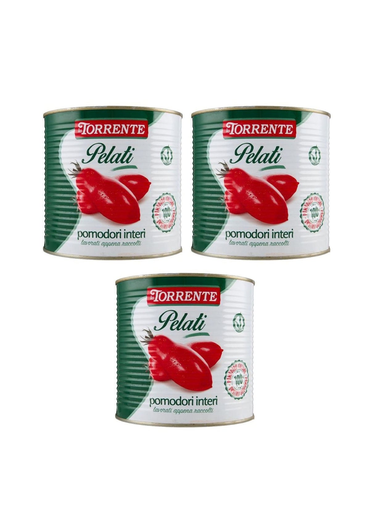 La Torrente Geschälte Tomaten – italienisch Original – 3er-Pack – 3 × 2,5 kg