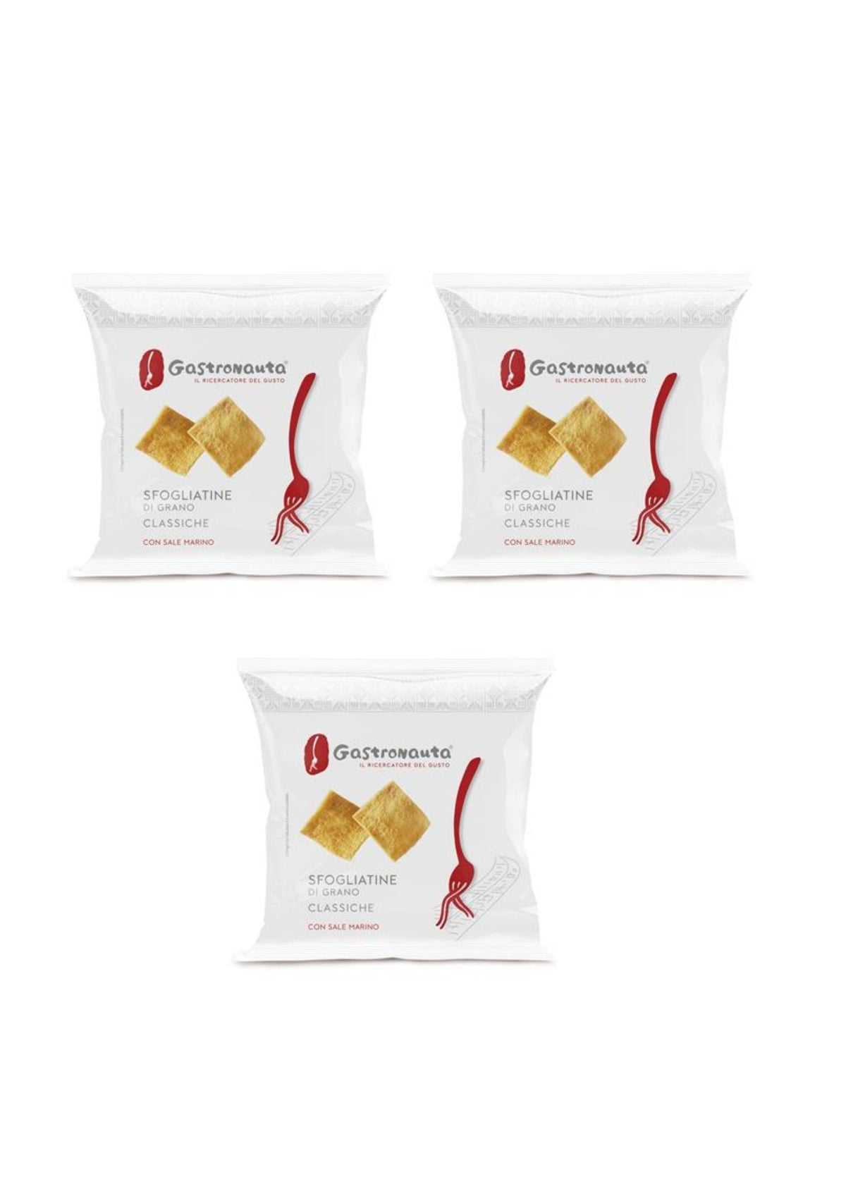 Gastronauta Knusprige Weizen-Snacks (3er-pack) – 3x70g -Original italienischer Snack