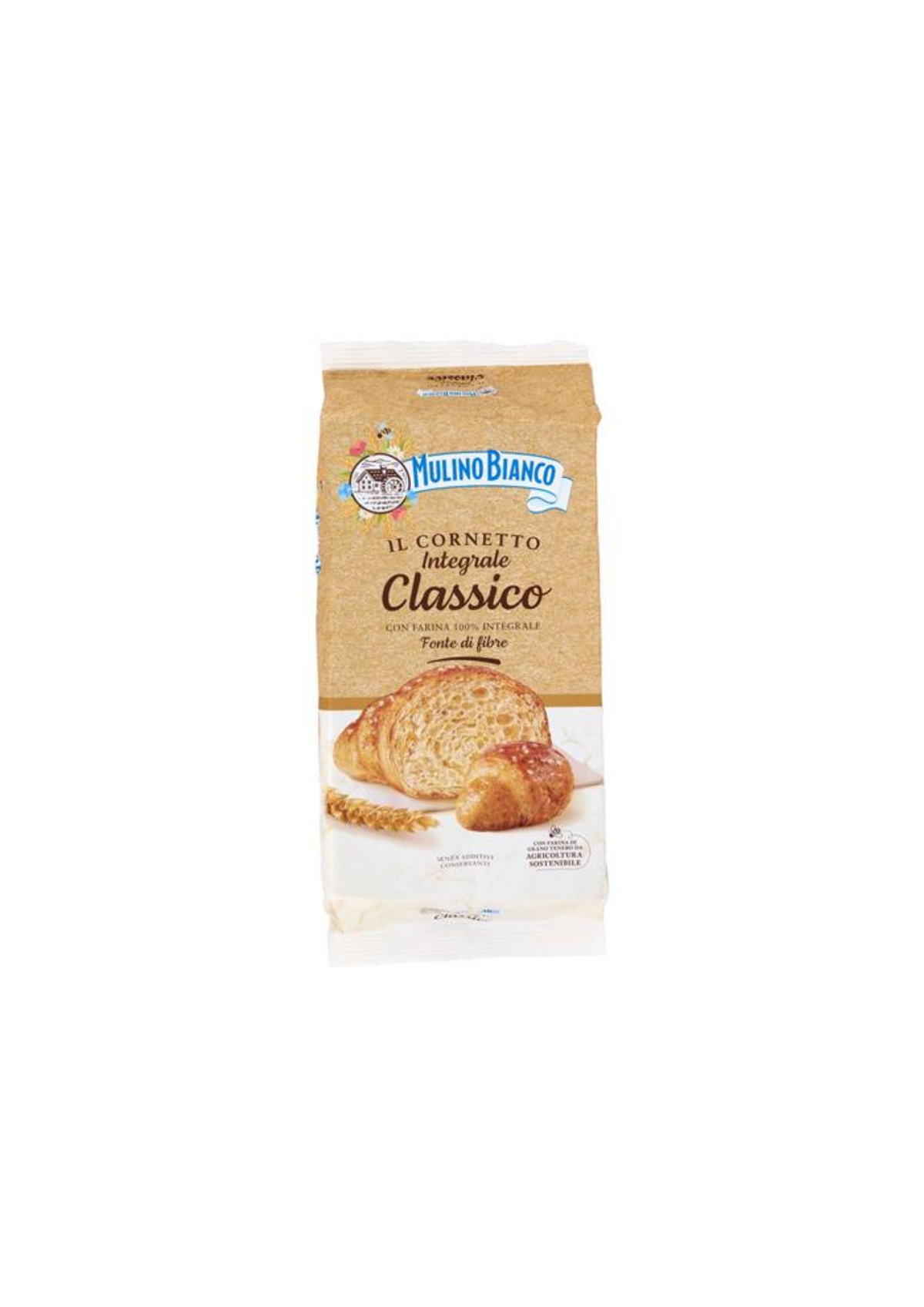 Mulino Bianco – Vollkorn-Cornetti aus 100 % Vollkorn-Weizenmehl (6er-Pack) – italienisch Original – 6 × 40 g