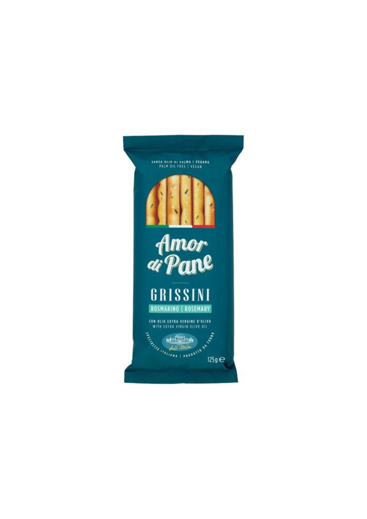 Amor di Pane Grissini mit Rosmarin (3er-pack) – 3x125 g – Original italienischer Snack