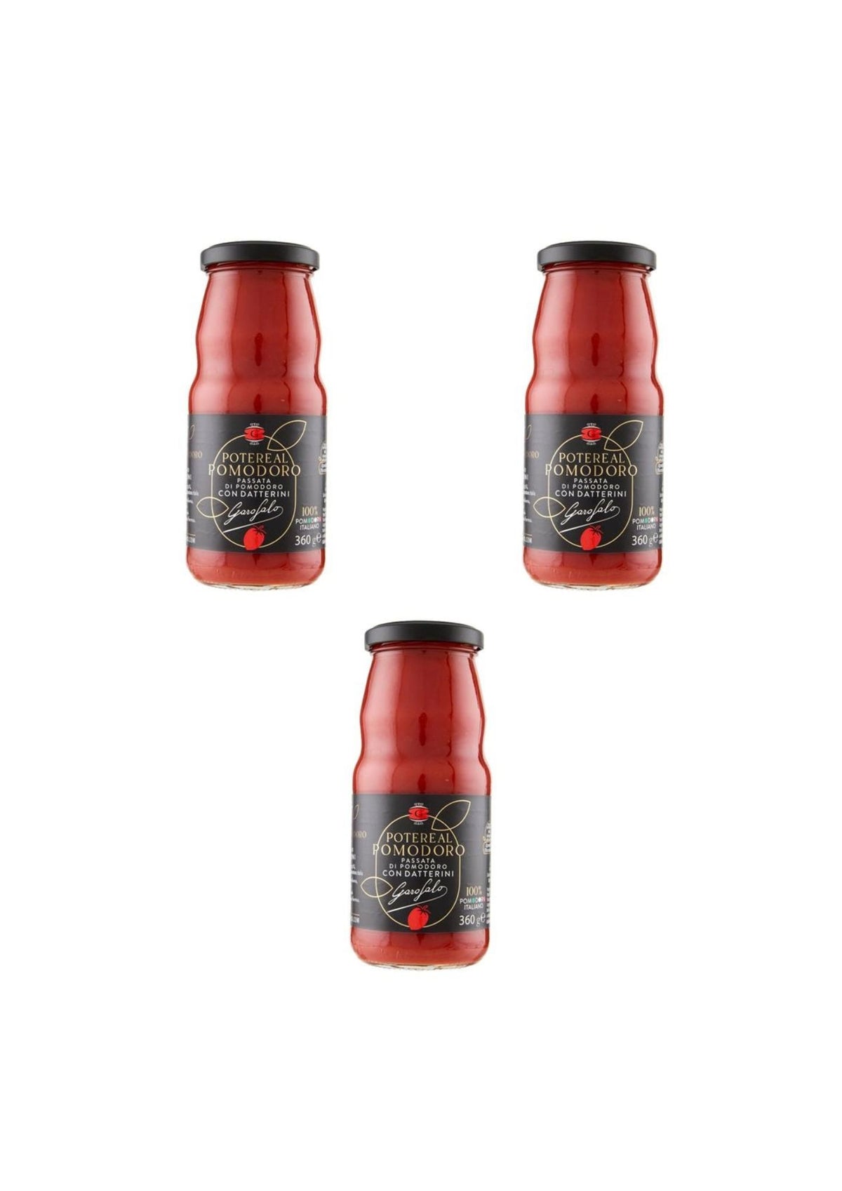 Garofalo Passierte Tomaten mit Datteltomaten – italienisch Original – 3er-Pack – 3 × 360 g