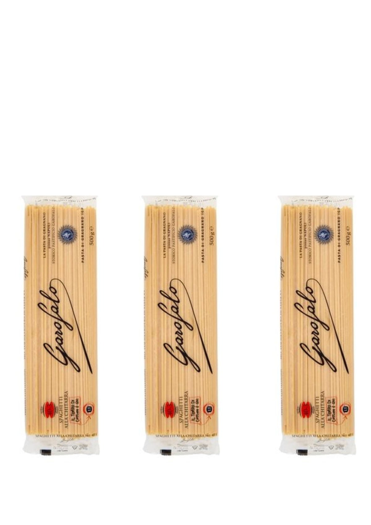 Garofalo Spaghetti alla Chitarra IGP (3er-Pack) –  Italienische Pasta aus Gragnano 3x 500g italienisch Original